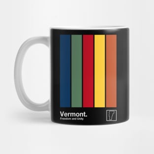 Vermont State Flag // Original Minimalist Artwork Poster Design Mug